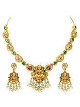 Lakshmi And Kari Motif Temple Necklace Set