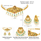 Antique Lakshmi Gold Choker Set with Pearls
