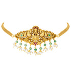 Antique Lakshmi Gold Choker Set with Pearls