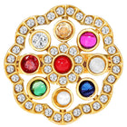 Navratna-Inspired Multicolour Gold Plated Ring