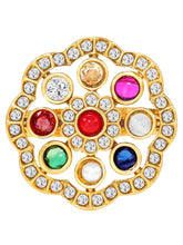 Navratna-Inspired Multicolour Gold Plated Ring