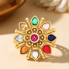Navratna Floral Royale Traditional Ring