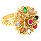 Navratna Floral Royale Traditional Ring