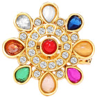 Navratna Chakra SZ Studded Statement Ring
