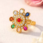 Navratna Chakra SZ Studded Statement Ring