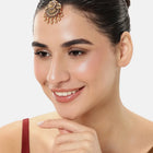 Temple Art Inspired CZ Maangtikka