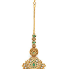 Bridal Charm Faux Emerald Maangtikka