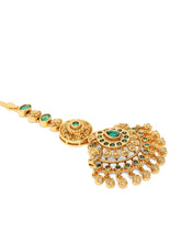 Bridal Charm Faux Emerald Maangtikka
