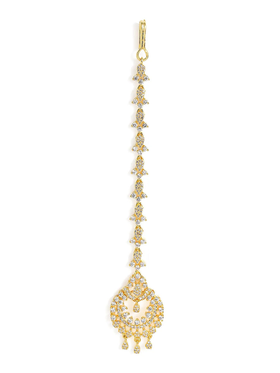 Moonlit Glow Celestial CZ Maangtikka