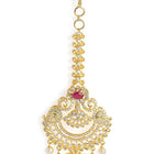 Graceful Faux Ruby Bridal Maang Tikka
