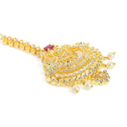 Graceful Faux Ruby Bridal Maang Tikka