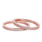 Timeless Radiance Sparkle Kada Set - Rose Gold