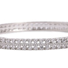 Timeless Radiance Sparkle Kada Set - Silver - White