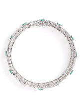 Royal Gleam Crystal CZ Bangles Set - Green
