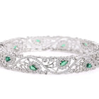 Royal Gleam Crystal CZ Bangles Set - Green