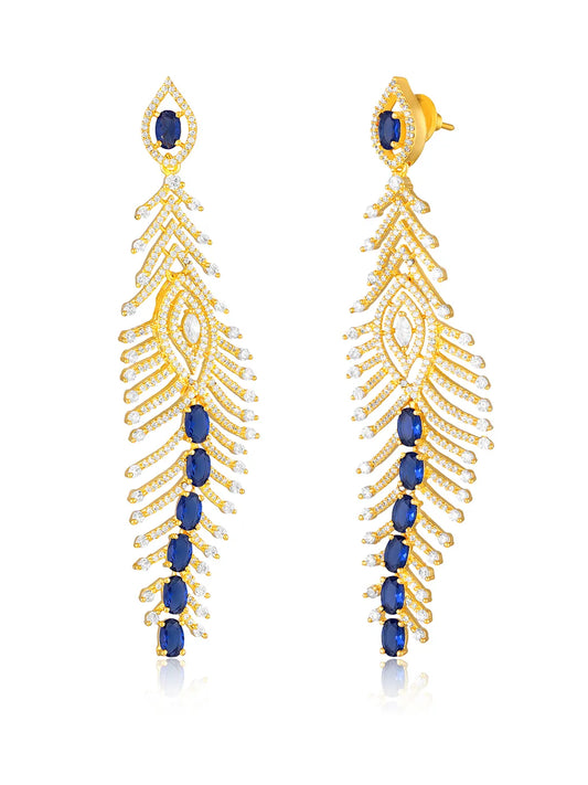 Studded Drop Earrings – Elegant Sparkle for Every Look | Peora