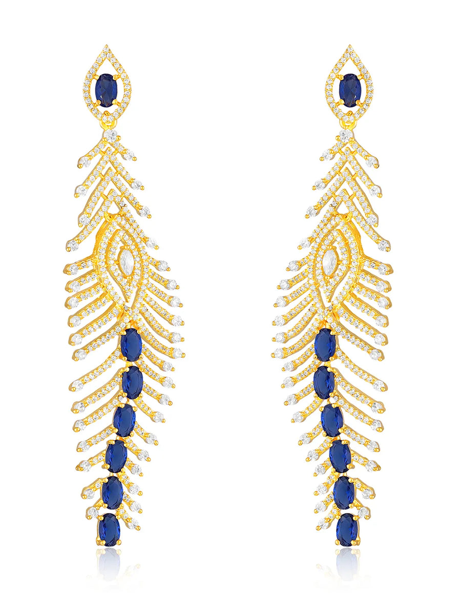 Studded Drop Earrings – Elegant Sparkle for Every Look | Peora