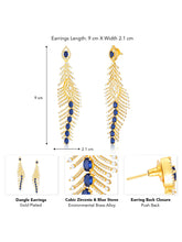 Studded Drop Earrings – Elegant Sparkle for Every Look | Peora