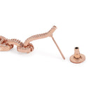 Luxury Crystals Oval Link Earrings - Blue