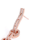 Luxury Faux Ruby Oval Link Earrings