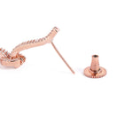 Luxury Faux Ruby Oval Link Earrings