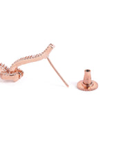 Luxury Faux Ruby Oval Link Earrings