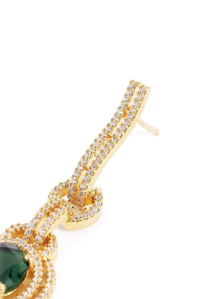 Luxury Crystals Oval Link Earrings