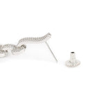 Luxury Crystals Oval Link Earrings - White