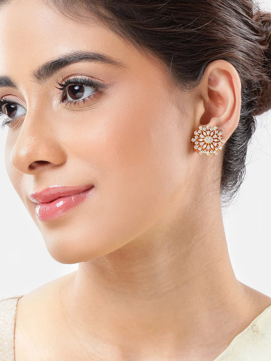 CZ Stud Earrings – Sparkling & Elegant Designs | Peora