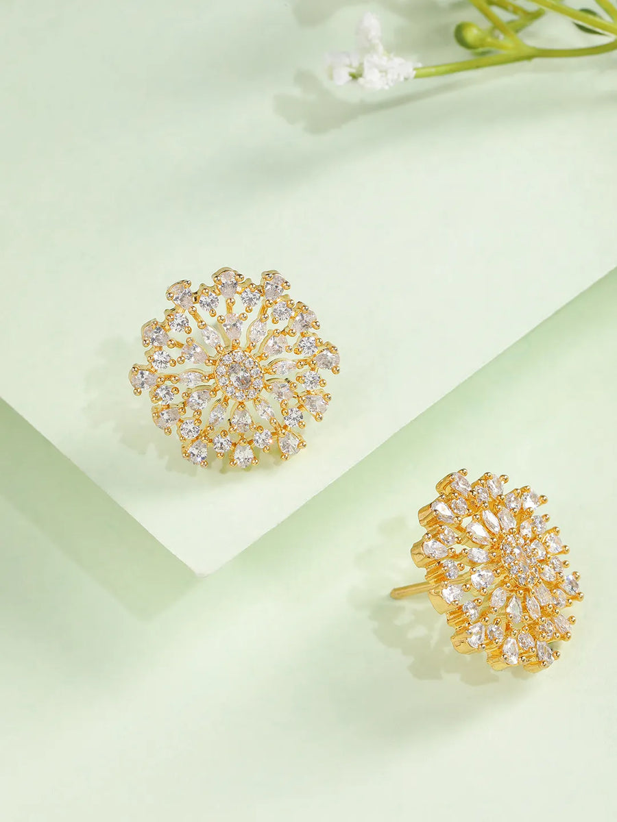 CZ Stud Earrings – Sparkling & Elegant Designs | Peora