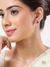 Chic CZ & Pearl Floral Stud Earrings