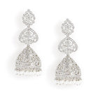 Exquisite CZ Jhumka with Pearl Drops