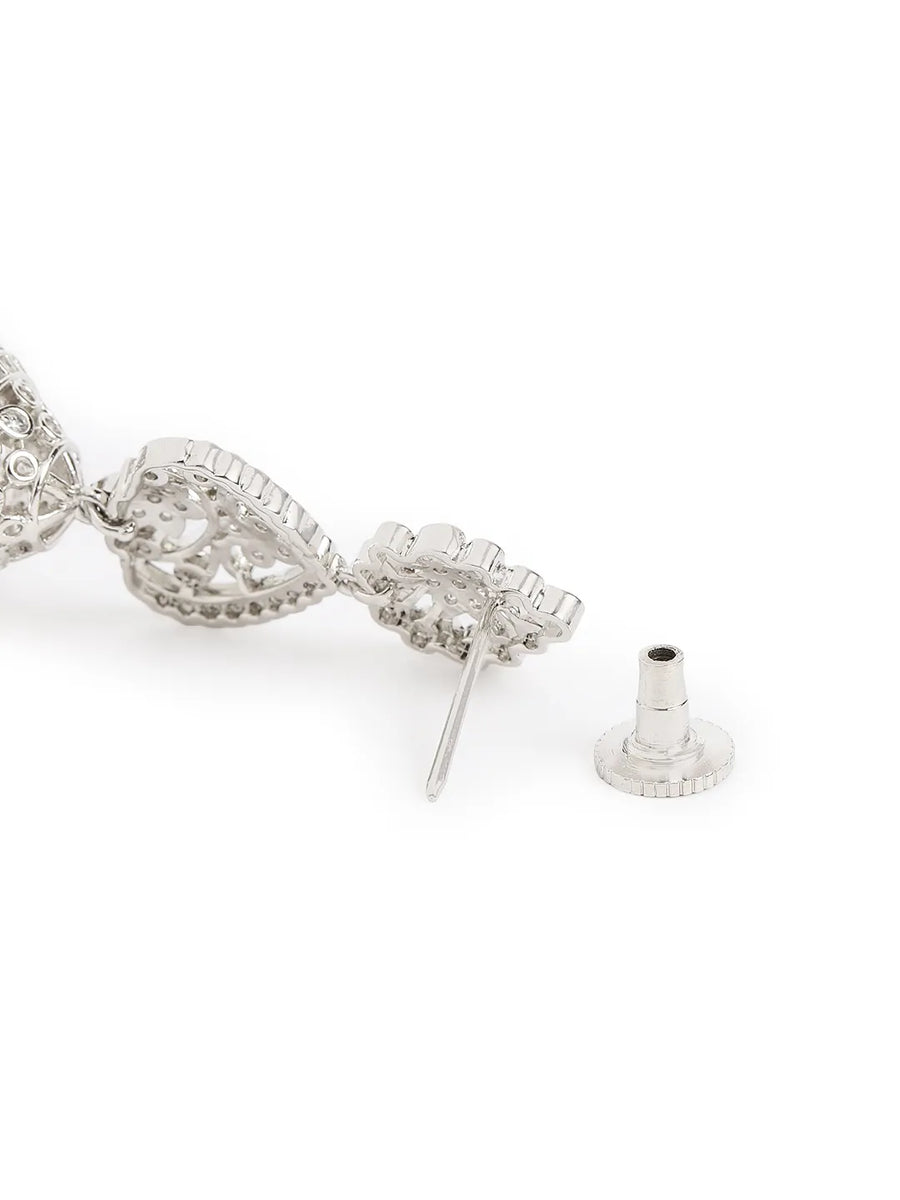 Exquisite CZ Jhumka with Pearl Drops