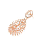 Sparkling Spiral Drop Earrings