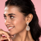 Sparkling Spiral Drop Earrings