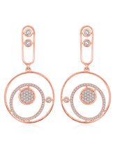 Radiant Roundness CZ Rose Gold Earrings