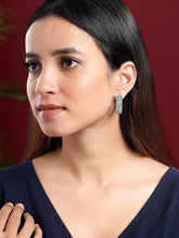 Silver Elegance CZ Half Hoops