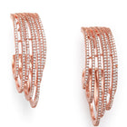 Modern Layered Drop Earrings Look - Rose Gold