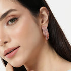 Modern Layered Drop Earrings Look - Rose Gold