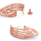 Modern Layered Drop Earrings Look - Rose Gold