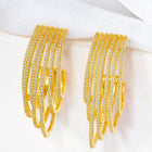 Modern Layered Drop Earrings Look - Gold