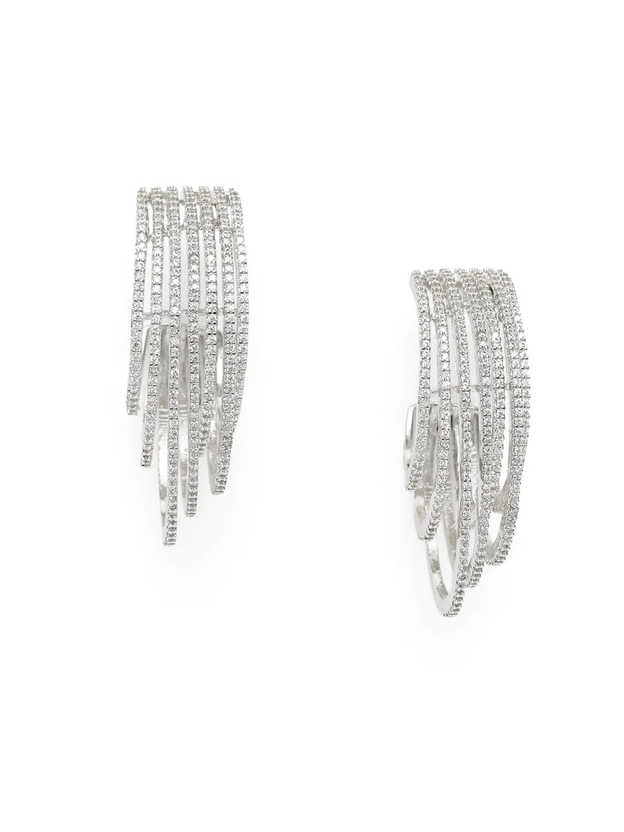 Modern Multi Strand Statement Earrings