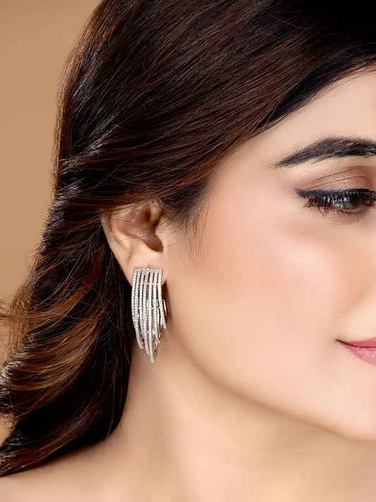 Modern Multi Strand Statement Earrings