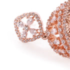 Charming Pearl CZ Jhumki Earrings - Rose Gold