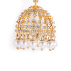 Charming Pearl CZ Jhumki Earrings - Gold