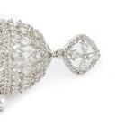 Charming Pearl CZ Jhumki Earrings - Silver