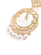 Elegant Pearl and CZ Dangle Earrings