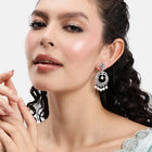 Elegant Pearl and CZ Dangle Earrings