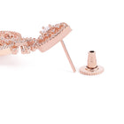Radiant CZ Teardrop Chandelier Earrings - Rose Gold