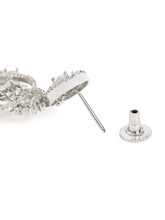 Radiant CZ Teardrop Chandelier Earrings - Silver